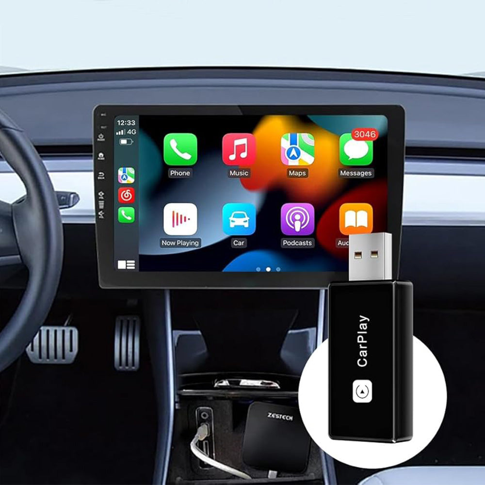 2-in-1 Wireless Car Dongle Connect Box Plug and Play USB Apple Carplay Android Auto Adapter