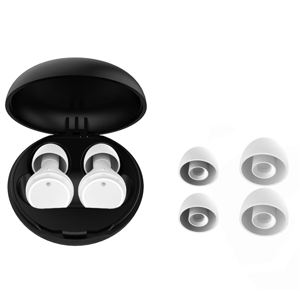 Pair of Silicone Ear Plugs Hearing Protection Sleeping Earplugs for Noise Cancelling White