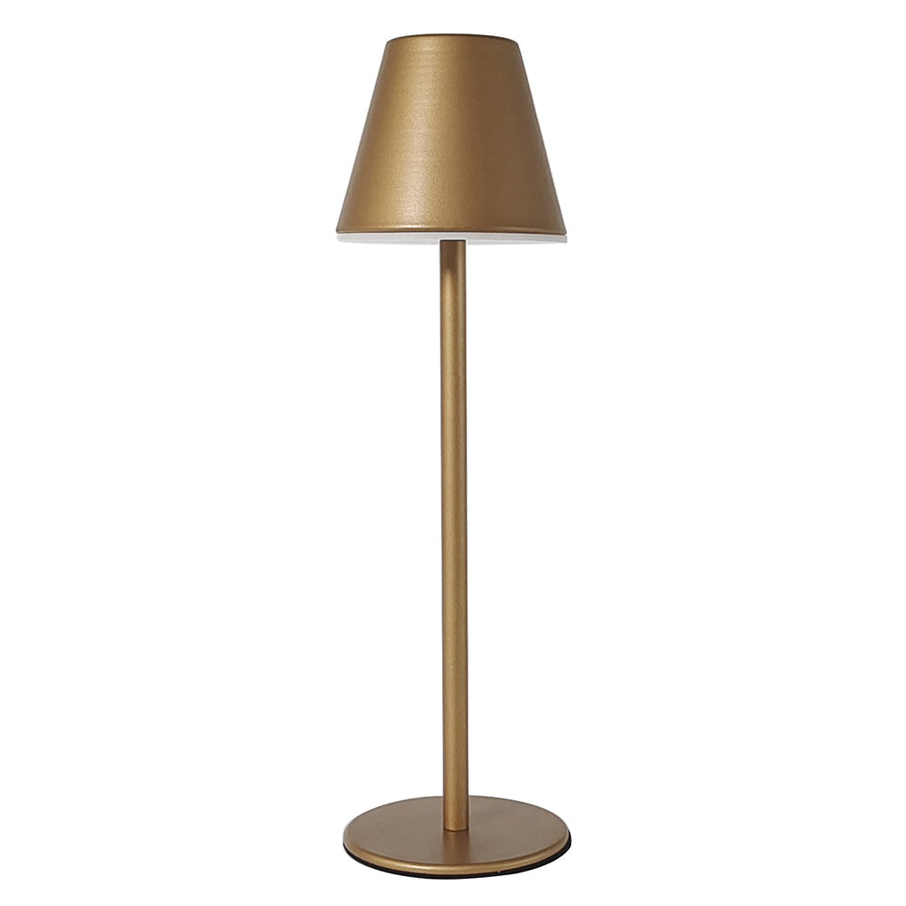 Wireless Touch Control Table Lamps Rechargeable Dimmable LED Night Light Gold