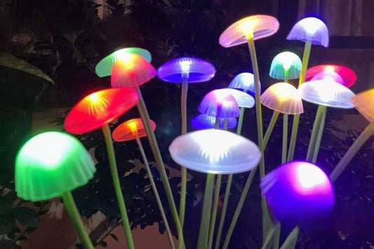 Outdoor Solar Mushroom Lights Solar Pathway Lights Solar Mushrooms Lamps -Warm Lights