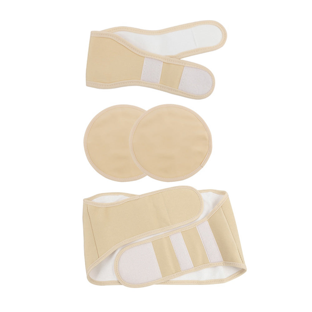 4 Pcs Set Reusable Castor Oil Wrap Kit for Waist Neck Breast Nude