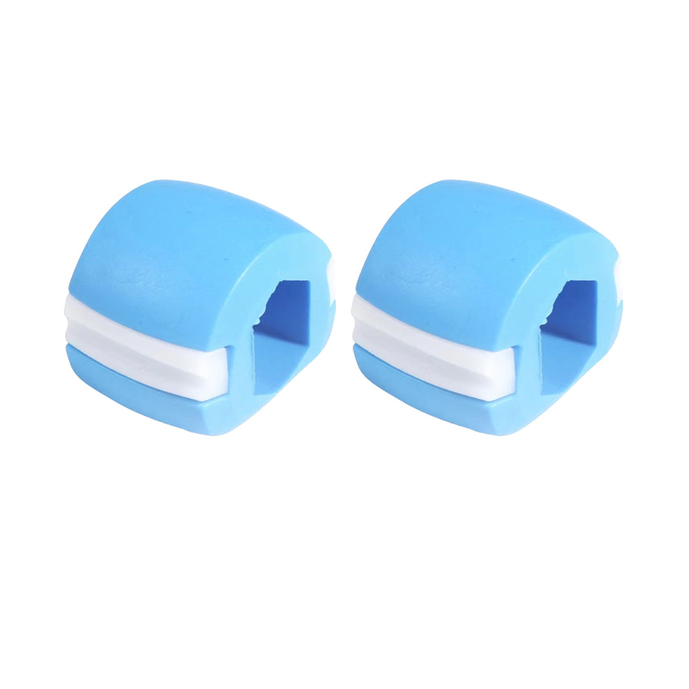 Set of 2Pcs JawLine Exercise Facial Jaw Muscle Exerciser Neck Face Toning Tool Blue