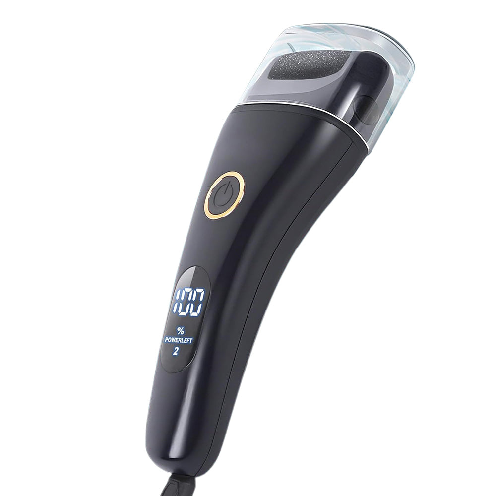 Rechargeable Electric Foot File Callus Remover Tool for Cracked Heels Black