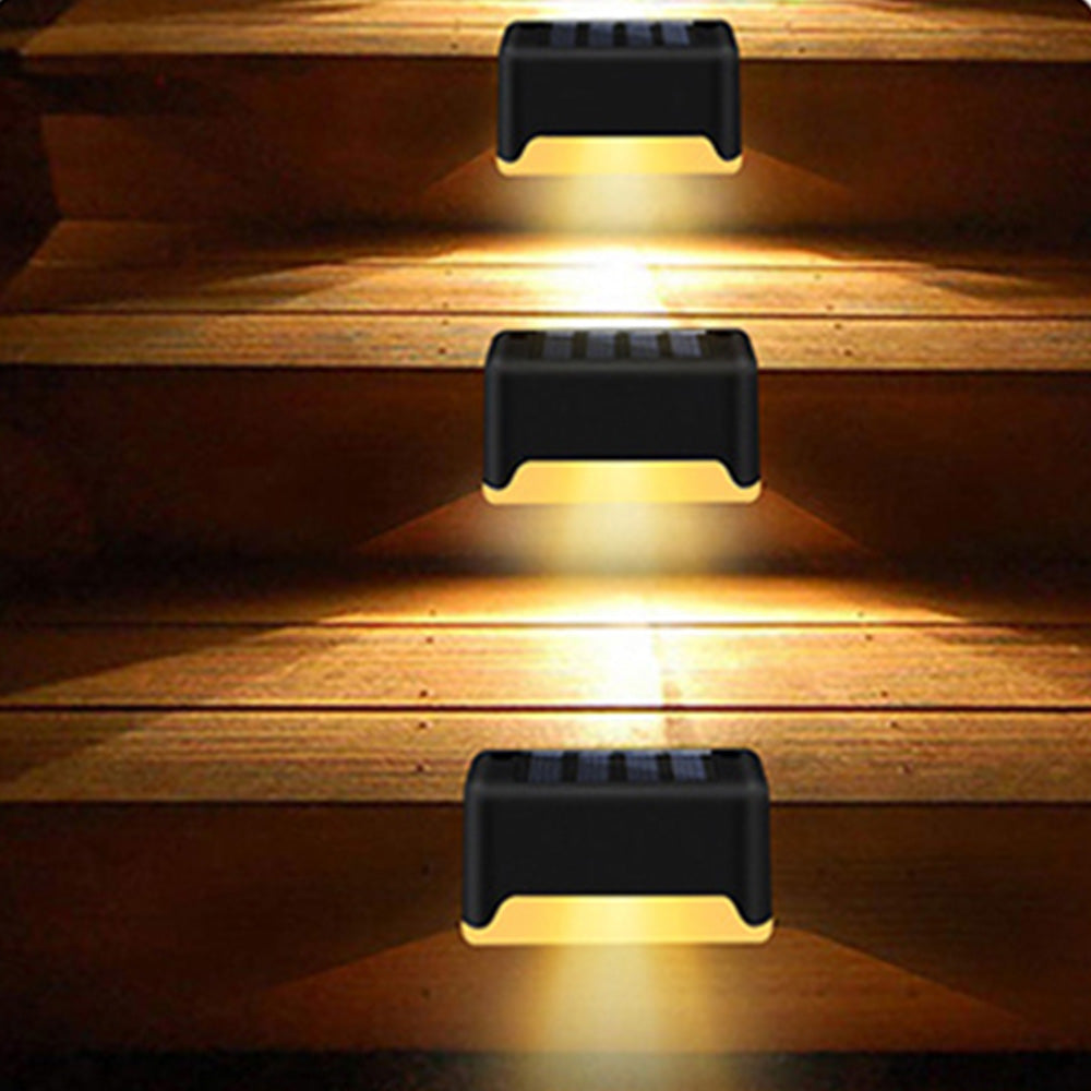 8Pcs Set Solar LED Deck Lights Outdoor Step Fence Lamp for Stairs Path Garden Patio Pathway