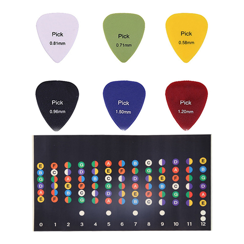 Guitar Fretboard Stickers with 100Pcs Guitar Picks
