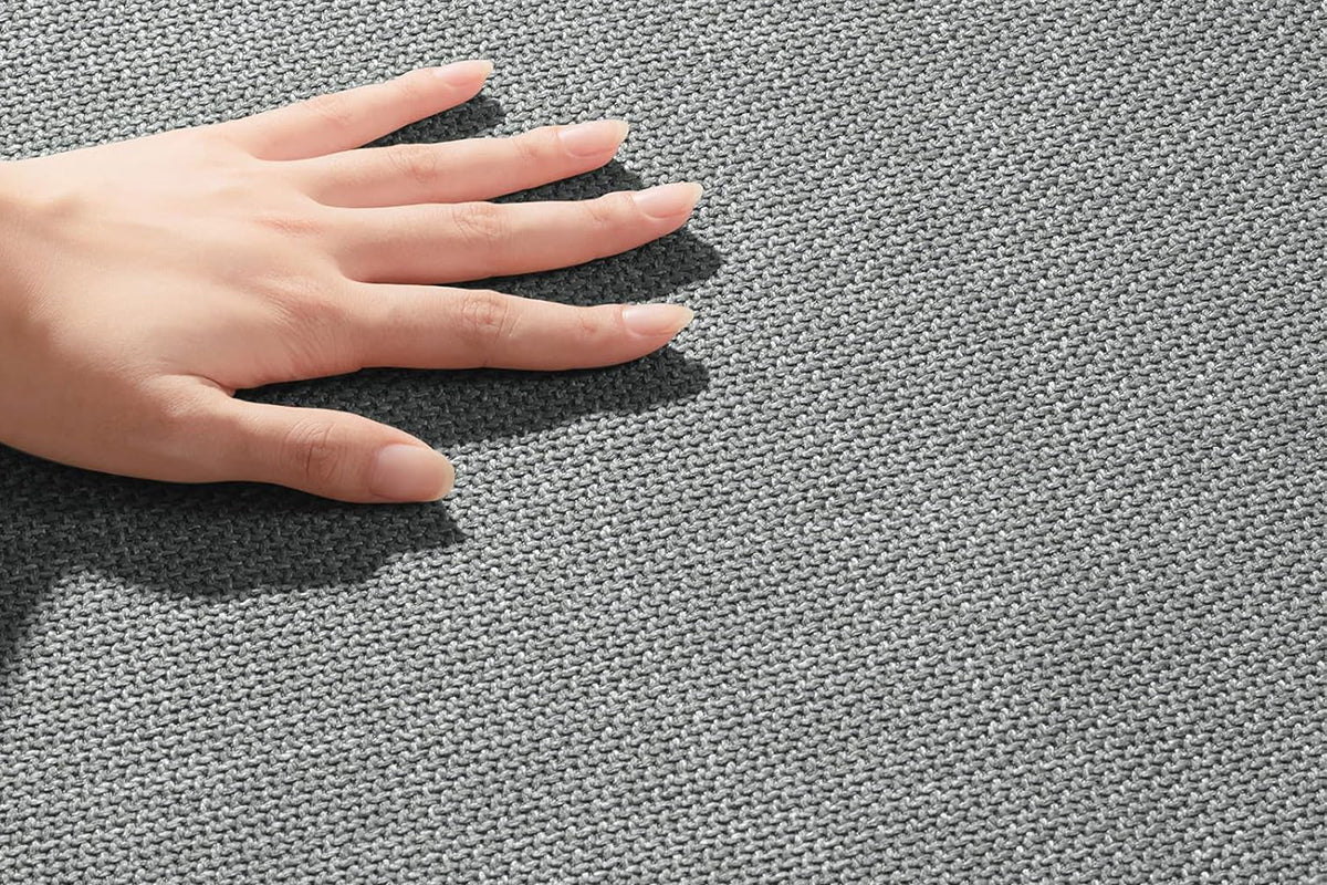 2Pcs Set 45x70cm and 45x120cm Non Slip Kitchen Runner Rug Absorbent Kitchen Floor Mat for Home Door Mats-Grey