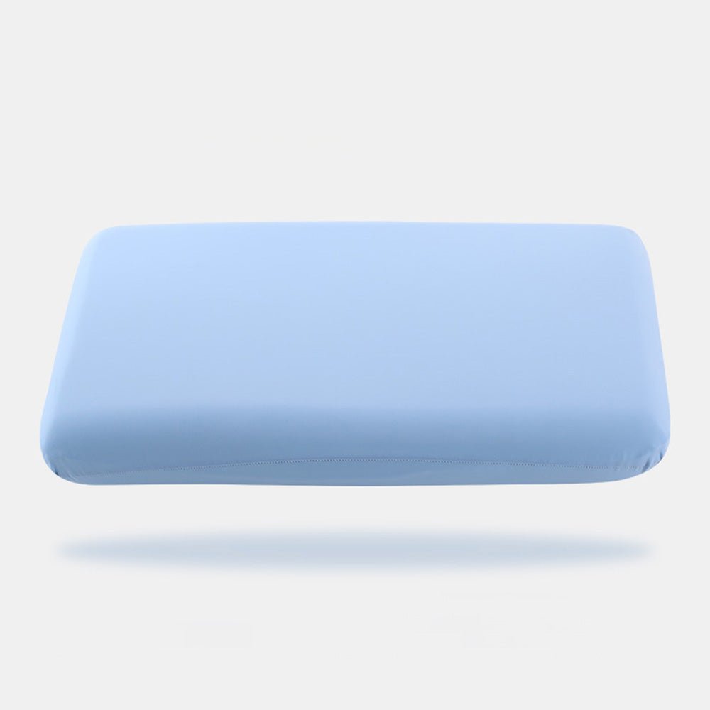 Summer Cooling Pillow Cases for Hot Sleeper Soft Breathable Absorbs Heat Solid Pillowcase Blue