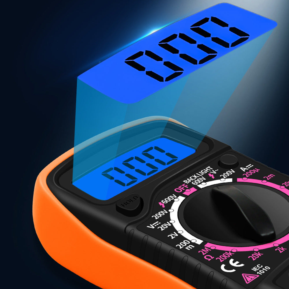 2 PCS Digital Multimeter DC AC Voltmeter Voltmeter and Ohm Volt Amp Meter with PTC protection