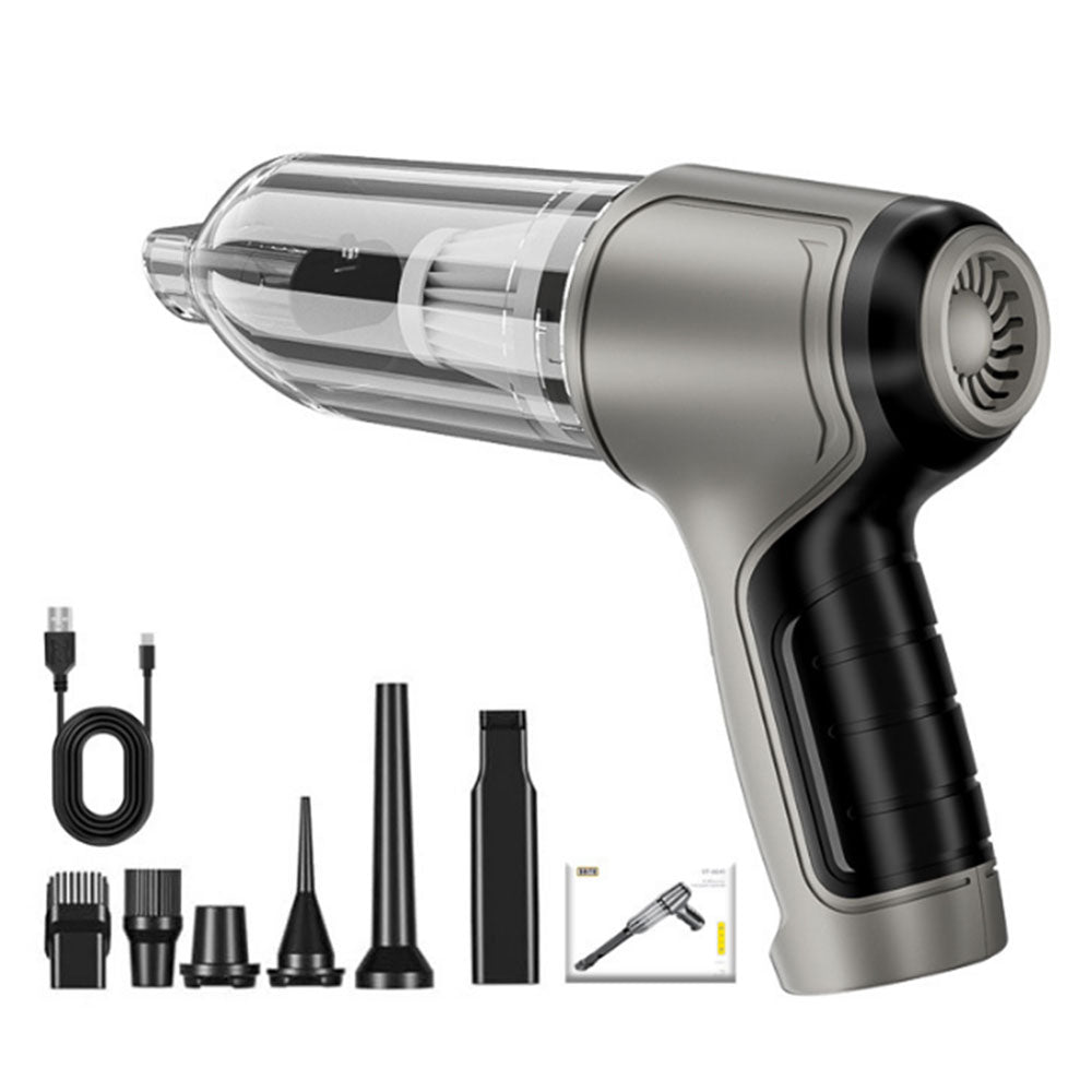 Cordless Handheld Vacuum Cleaner Home Car Dust Blower Dust Blower Mini Air Duster Grey