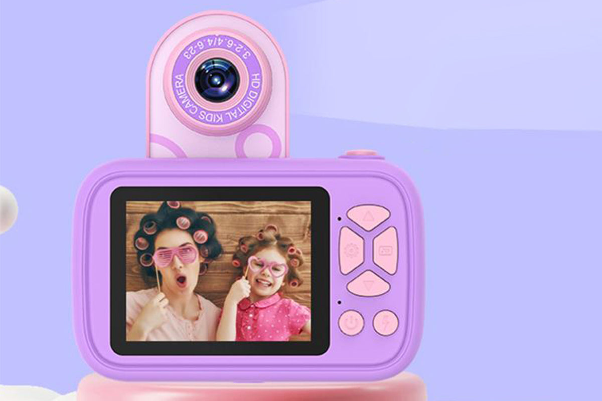 32GB Camera Toys for Boys Girls 1080P HD Digital Camera with Flip up Lens for Selfie and Video Christmas Birthday Party Gifts-Purple