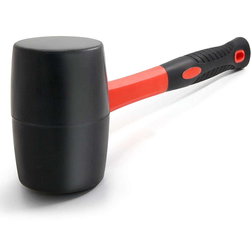 Rubber Mallet Hammer with Fiberglass Handle for Flooring & Camping