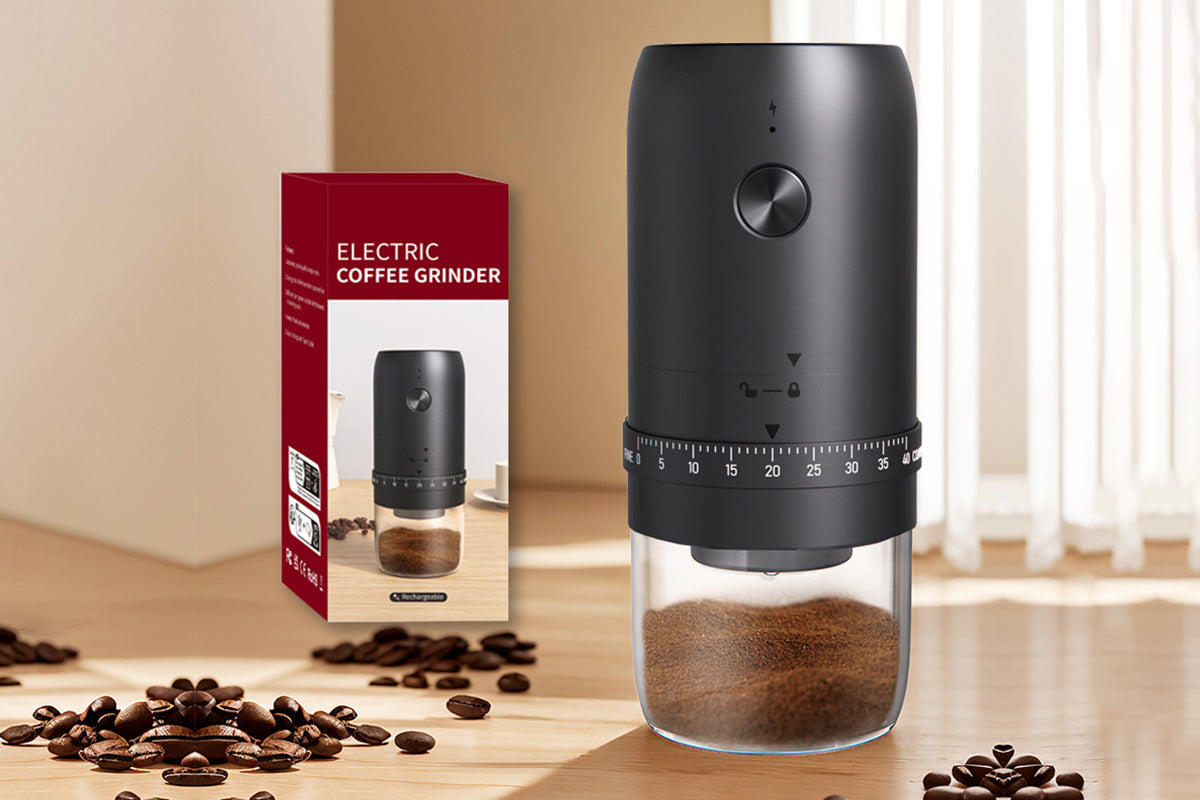 Portable Electric Burr Coffee Grinder 40 Setting Rechargeable Conical Burr Mill