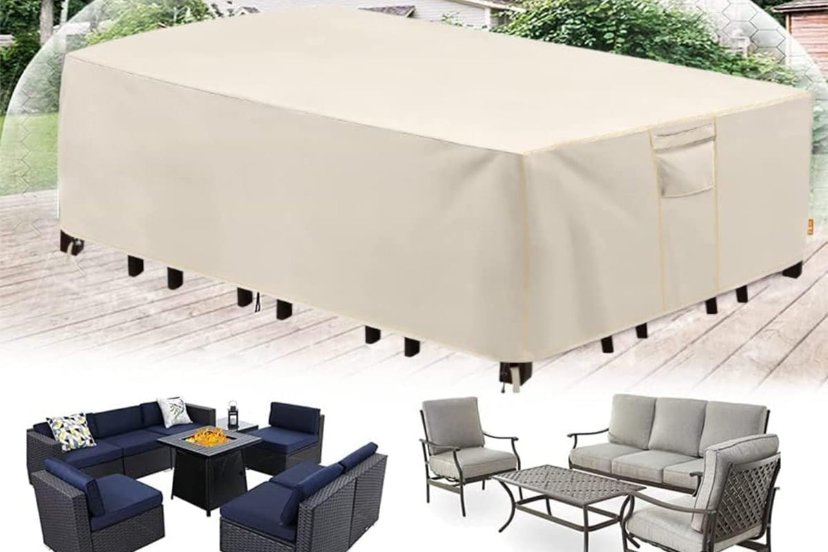 Patio Furniture Covers with Buckles Waterproof UV Resistant for Table and Chairs Set