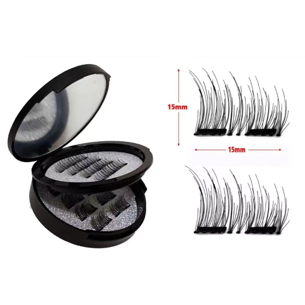 8 Pairs of Reusable Fake Eyelashes with Eyelash Tweezers Easy Attached