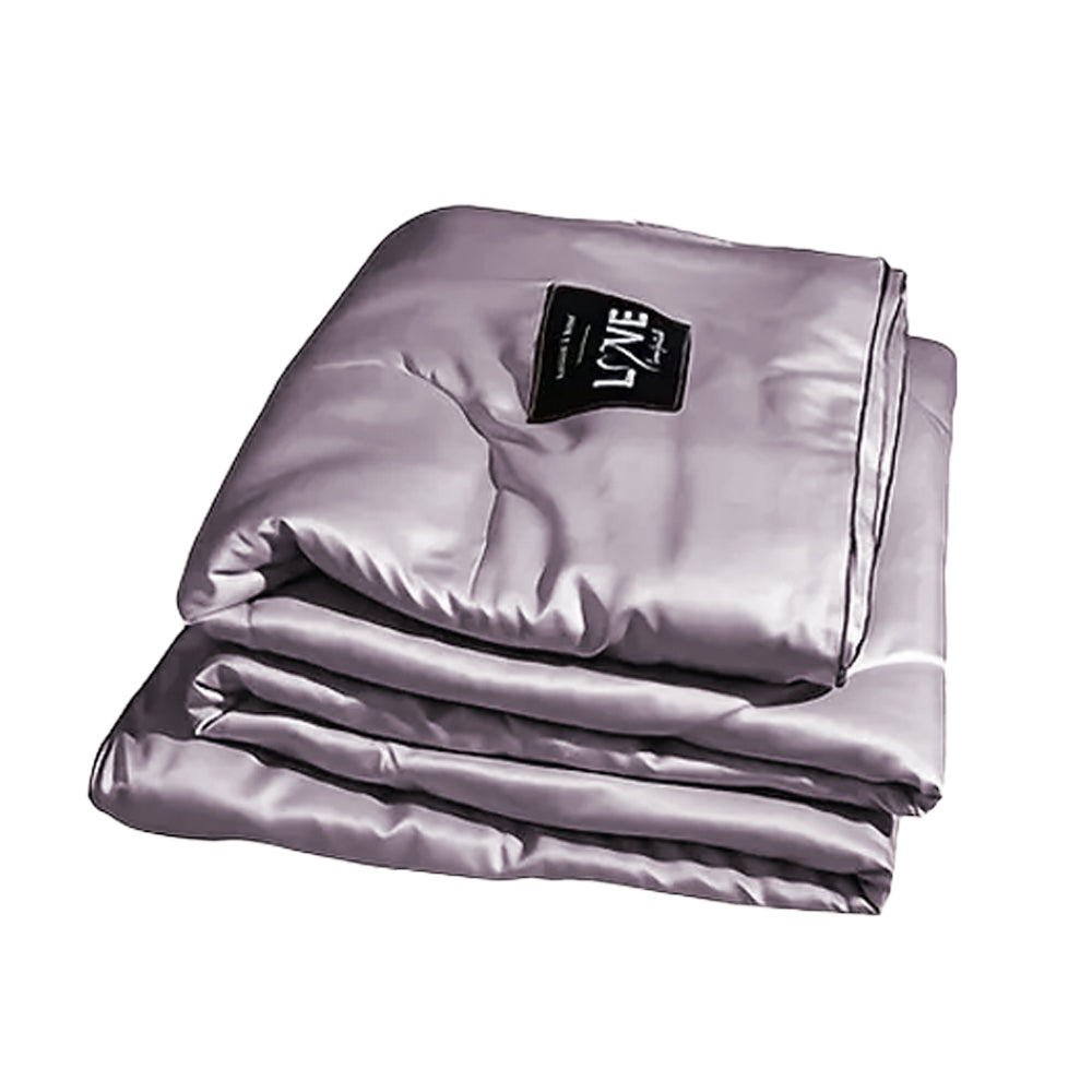 Silk Imitation Summer Cool Air Condition Quilt Washable Quilt Light Purple