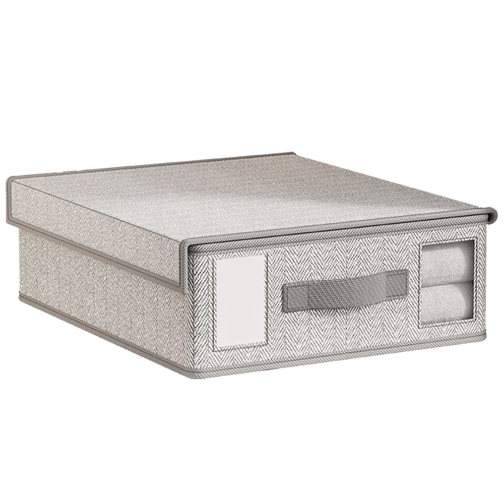 Foldable Bed Sheet Organizer Non-woven Closet Organizers with Clear Window Style 3