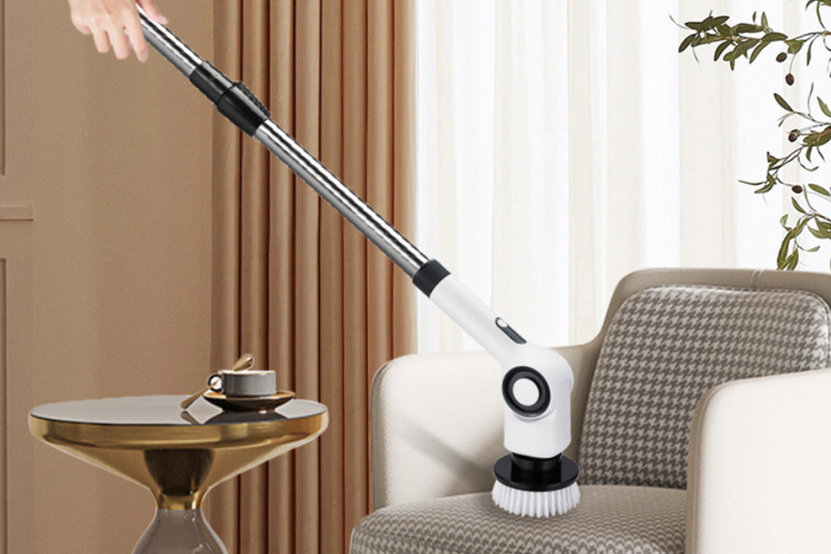 Cordless Electric Spin Scrubber Turbo Scrub Cleaning Brush with 7 Brushes