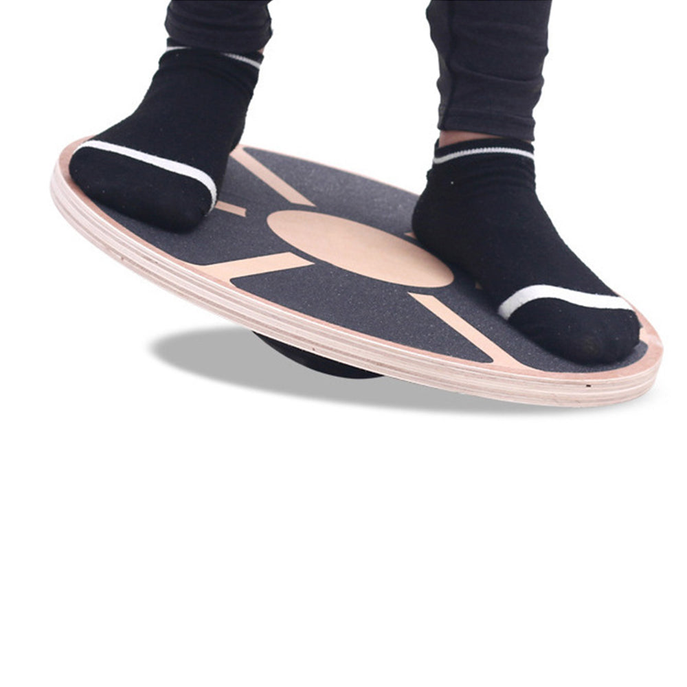 Non-Slip Balance Board Wooden Rocker Board Wobble Boards Yoga Exercise Balance Training Equipment