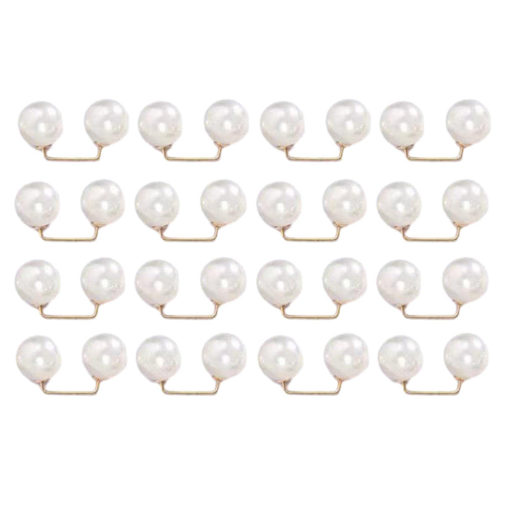16Pcs Brooch Pins Anti-Exposure Neckline Safety Pins Artificial Pearl Clips for Women Girls Style 1