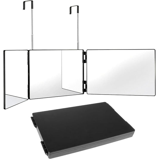3 Way Barber Mirror Adjustable Trifold Self Hair Cutting Makeup Mirror