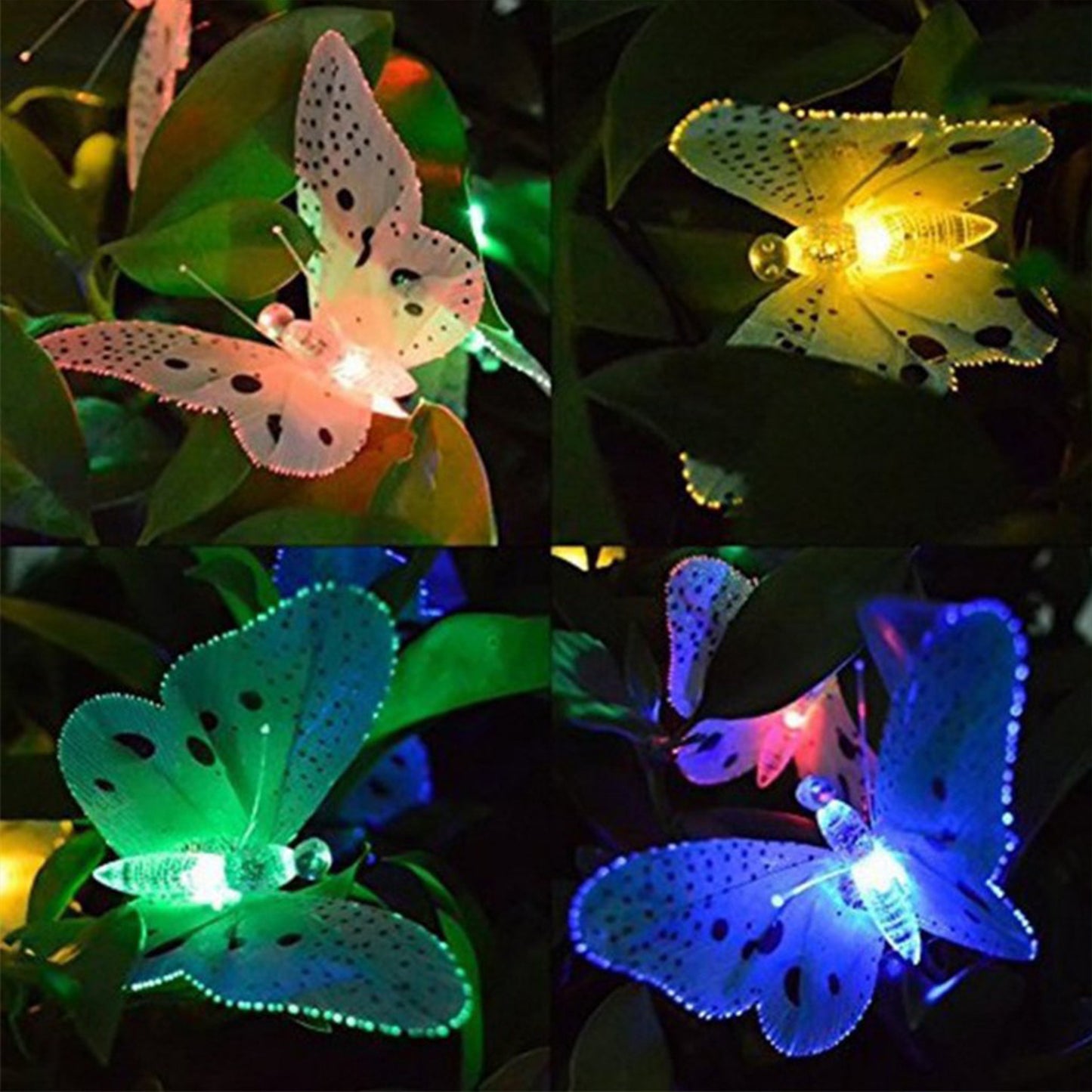 12/20 LED Solar Butterfly String Lights Outdoor Lighting Decoration Lamps