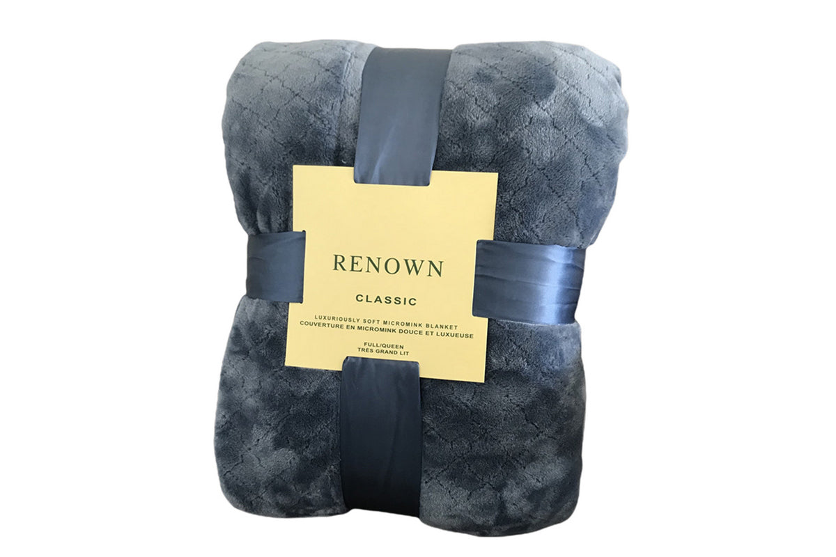 Soft Fuzzy Flannel Throw Blanket for Couch Sofa Bed and Office Napping-Blue