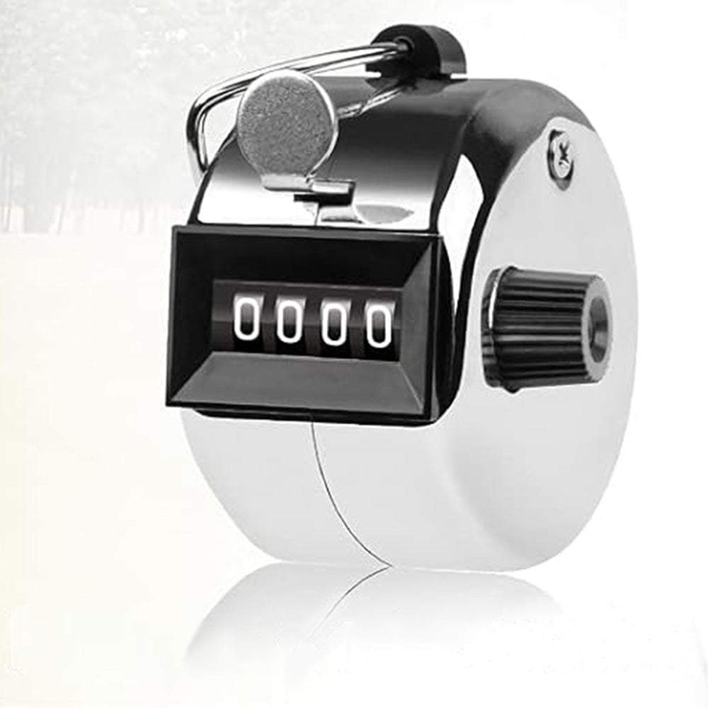 Clicker Counter, Metal Hand Tally Counter Clicker with 4 Digit Display, Pitch Counter for Golf Stroke/Lap/Row/Sports