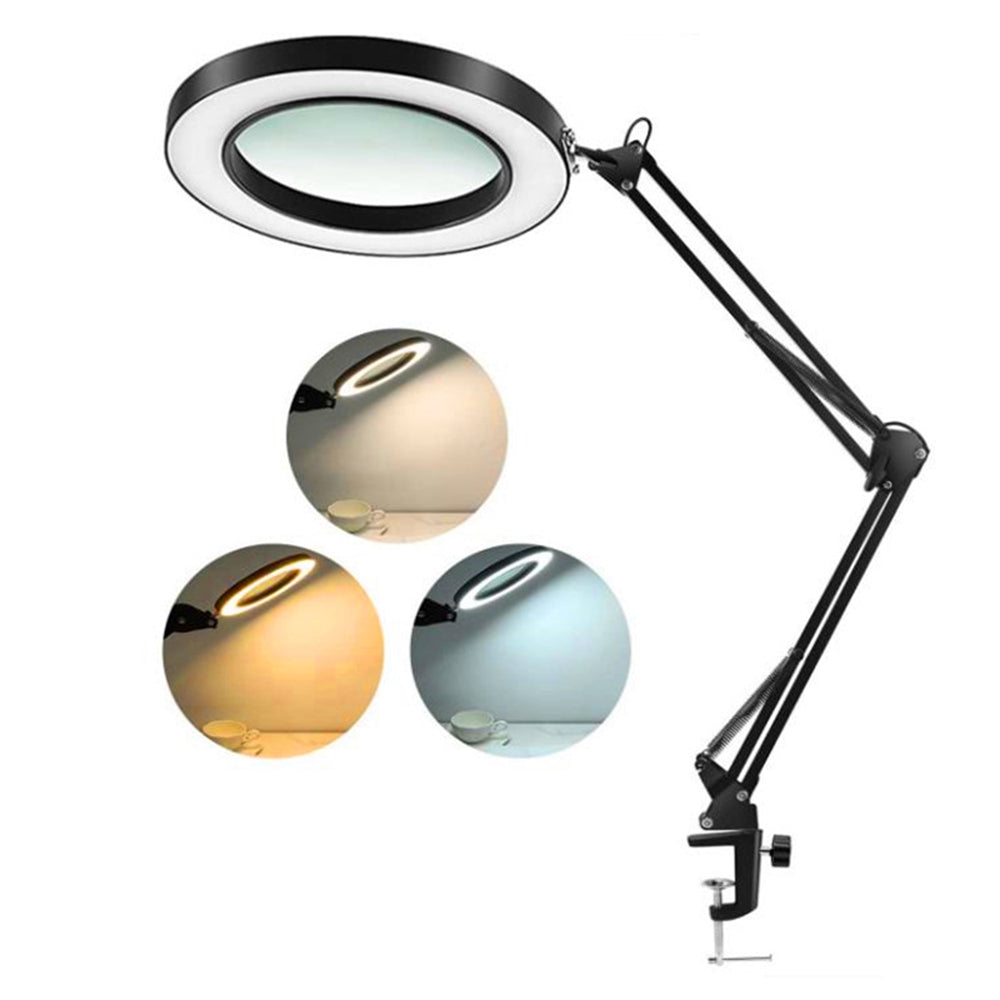 Lamp with Clamp 3 Color Modes for Work Craft Reading