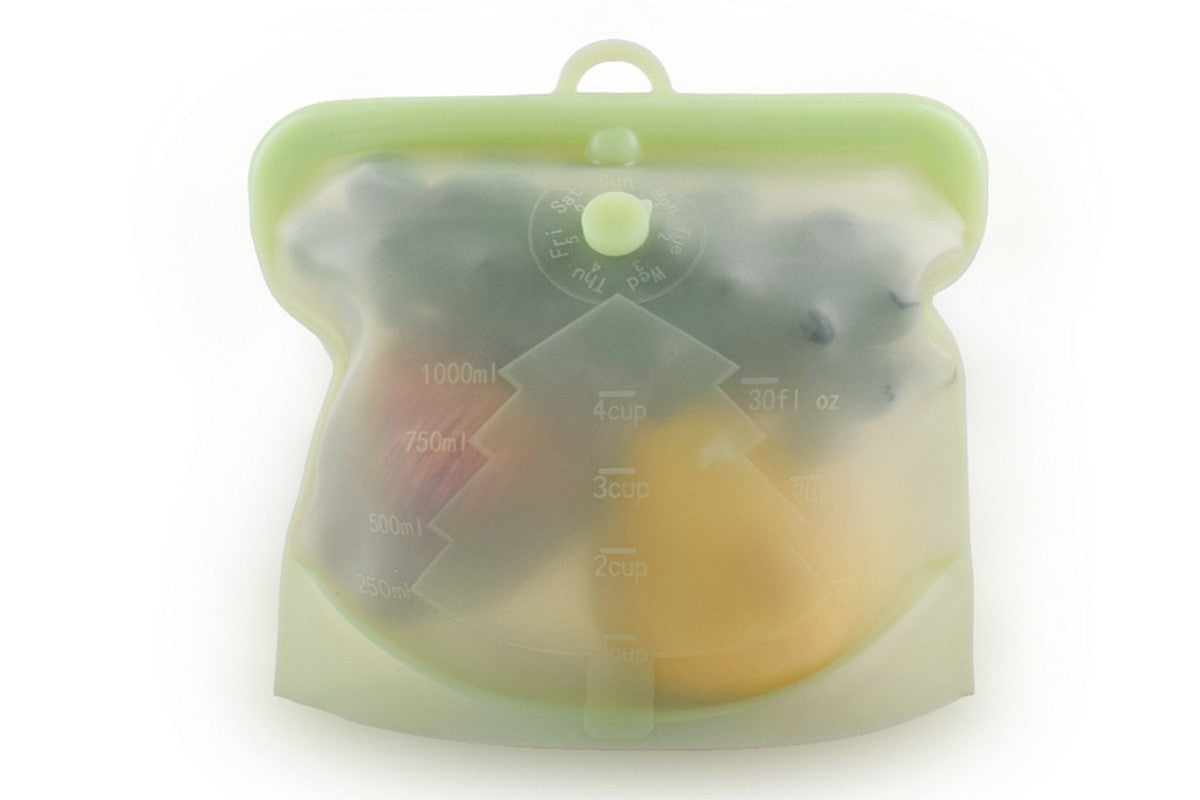 Dishwasher Safe Reusable Storage Bags fresh-keeping bag-Green