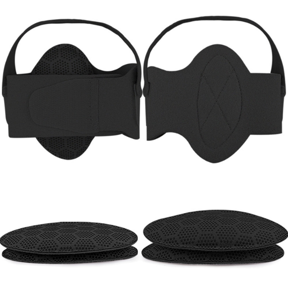 Pair of Adjustable Arch Support Braces for Plantar Fasciitis Wearable Flat Foot Correction Orthotics Black