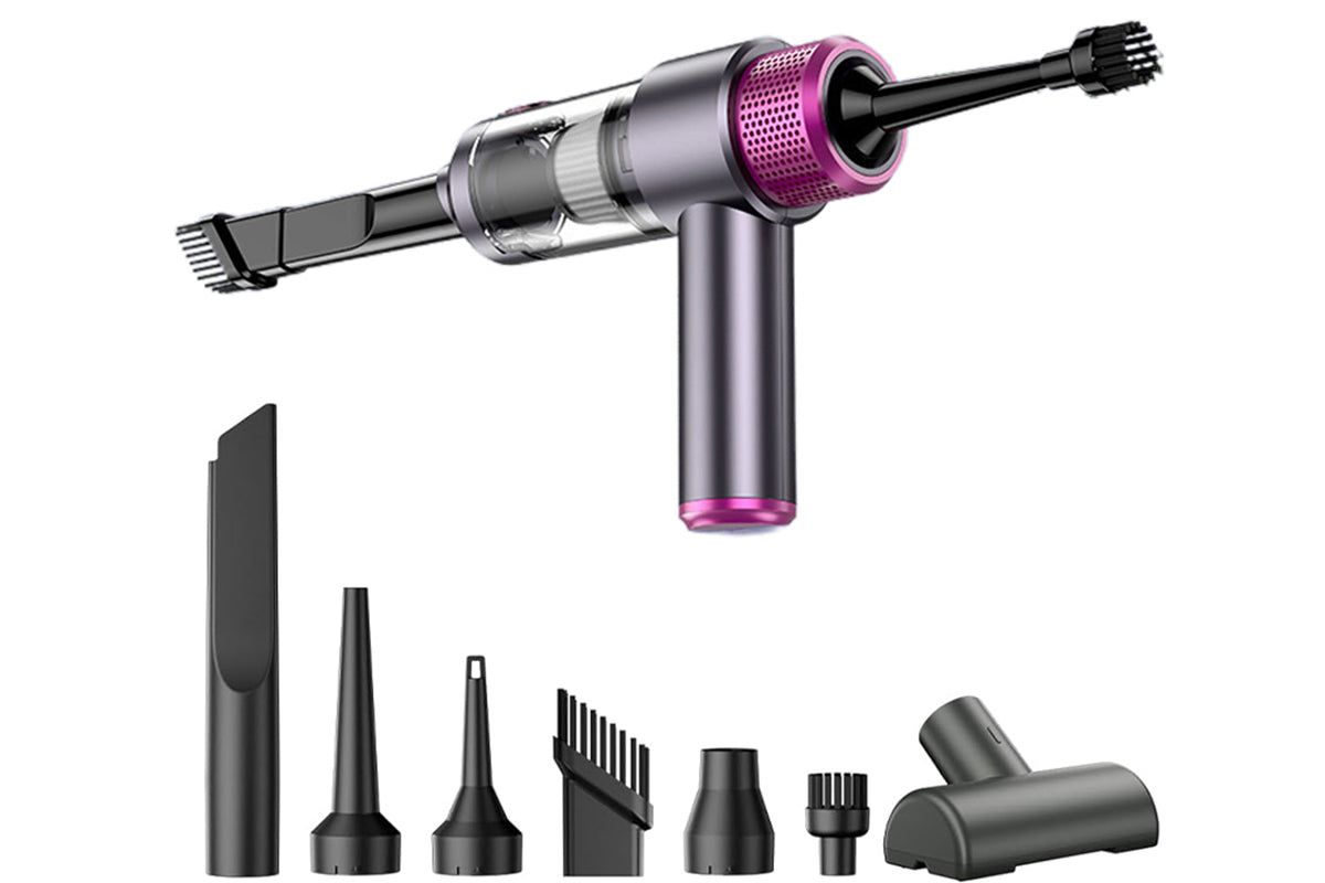 4-in-1 Handheld Car Vacuum Cleaner Cordless 6500PA Mini Air Duster with LED Light for Home Office