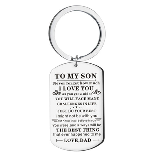 Inspirational Pendant for Son Motivational Keychain for Teens from Dad