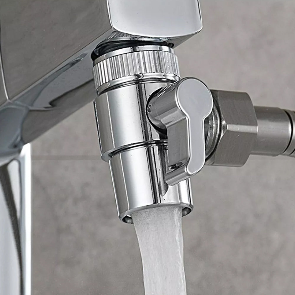 Switch Faucet Adapter 2-Way Tee Connector Water Tap Connector Diverter Valve Shower Arm Diverter