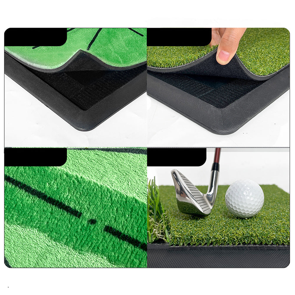 Replaceable Golf Practice Mat Set for Swing Path Feedback Training