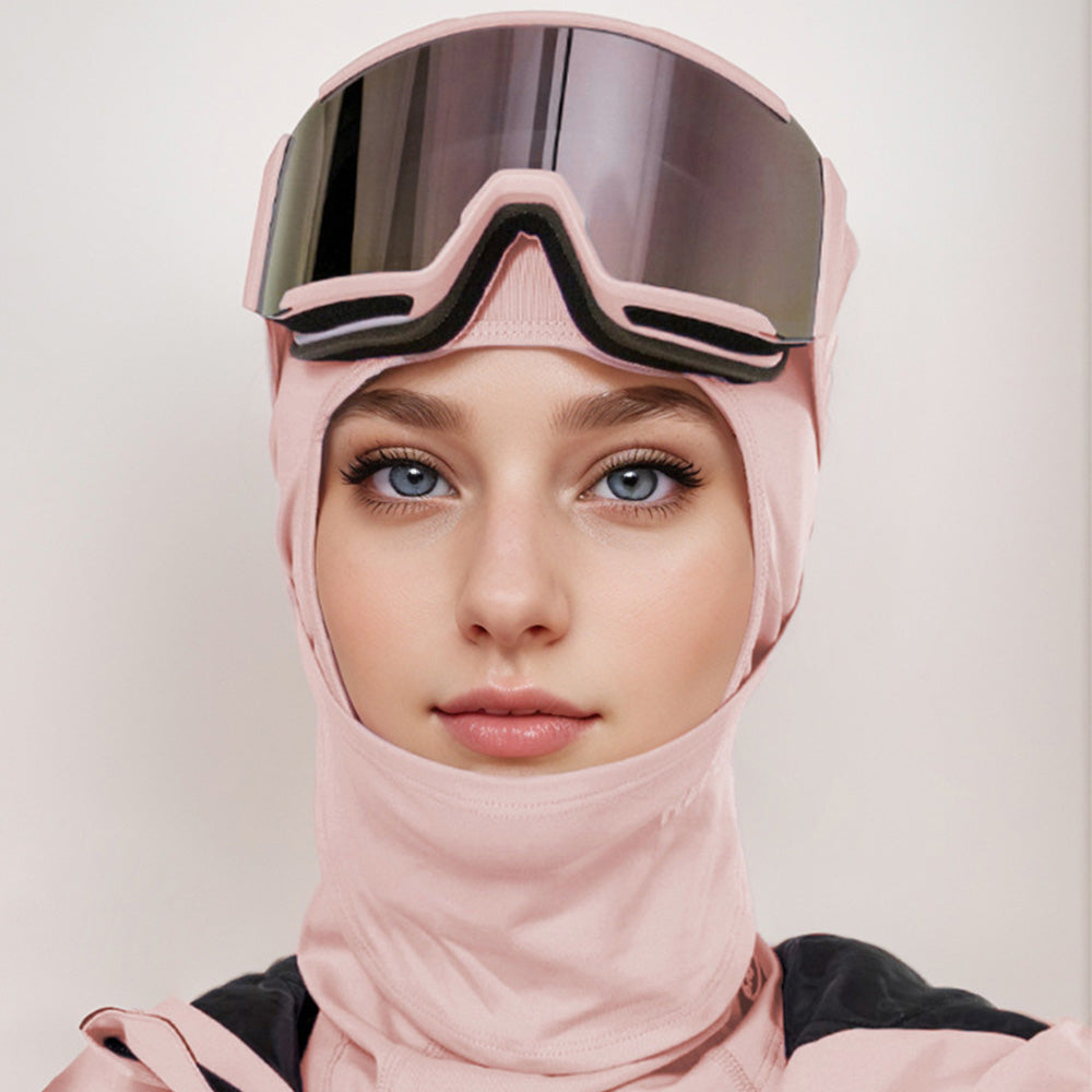 Winter Warm Face Mask Headgear Outdoor Sports Cap Pink