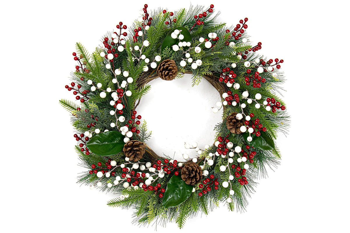 32PCS Christmas Berries Stems Artificial Red Berry Stems for Christmas Tree Ornaments Crafts Holiday and Home Decor