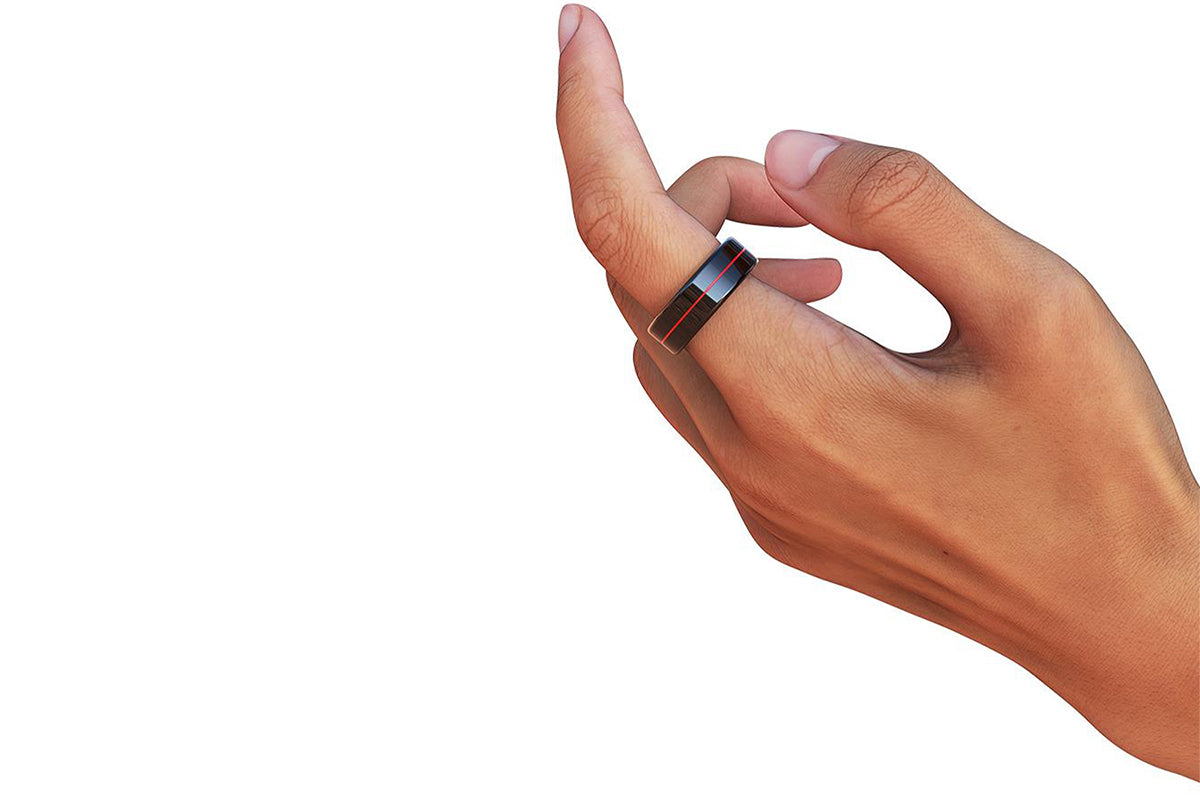 Smart Health Ring for Women Men Fitness Tracker with Heart Rate Sleep Monitoring -Black