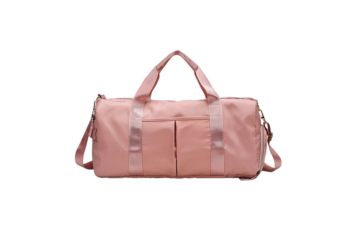 Sports Duffel Bag for Gym with Wet Pocket Shoe Compartment-Pink