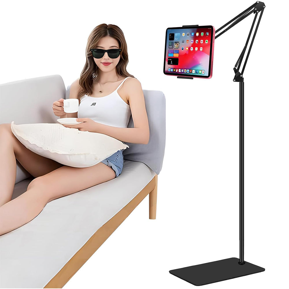 Adjustable Floor Stand Holder Overhead Bed Phone Stand Compatible with Tablet iPad