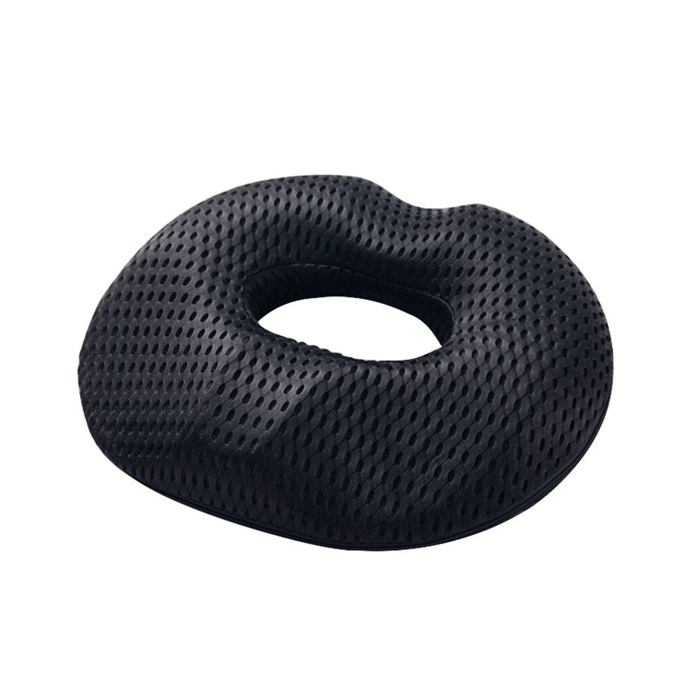 Men's Donut Seat Cushion Thick Memory Foam Hemorrhoid Pillow for Office Home Chairs Black