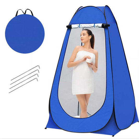 Pop-Up Privacy Tent Portable Outdoor Camping Shower Toilet Tent Changing Room for Hiking Blue