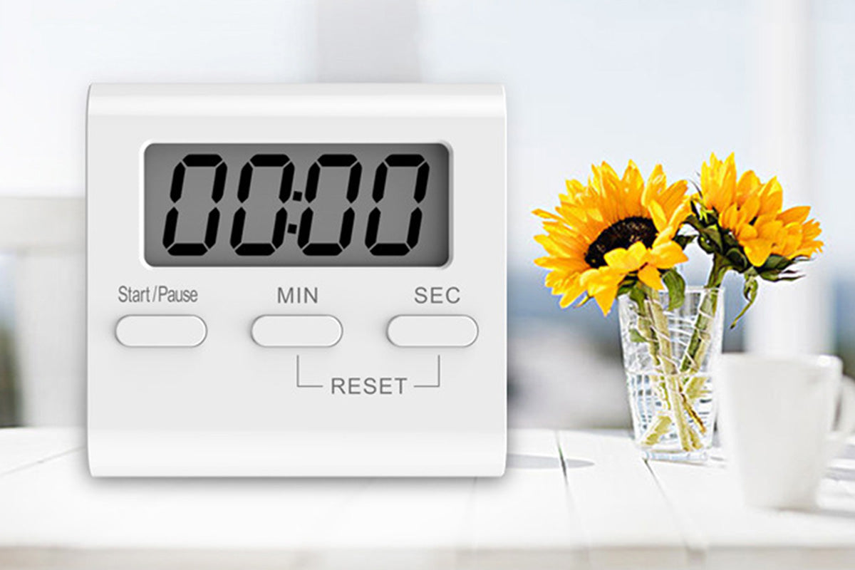 Digital Kitchen Timer with Loud Alarm and LCD Display for Cooking Study and Daily Use
