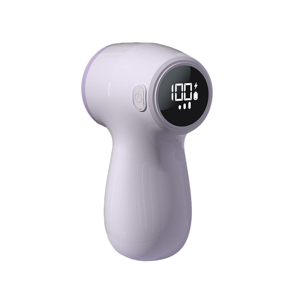 Rechargeable Electric Fur Remover Digital Display Fabric Shaver for Clothes Purple