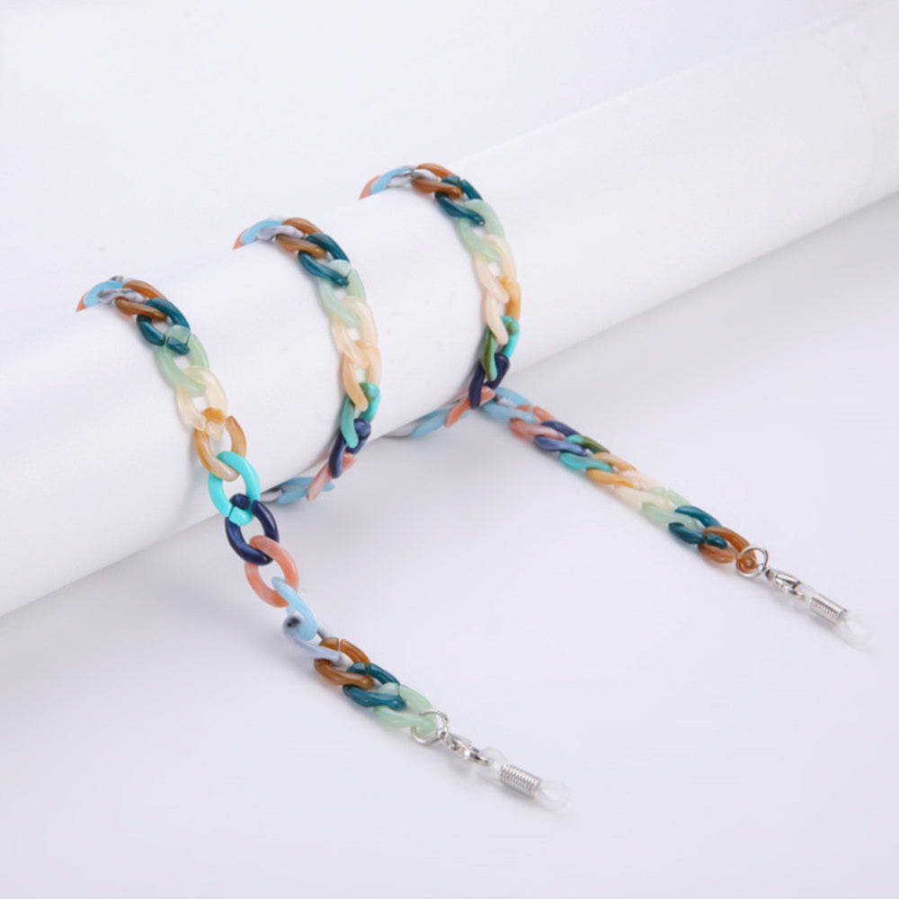 Acrylic Eyeglass Chain Sunglasses Strap Reading Glasses Neck Cord Silver