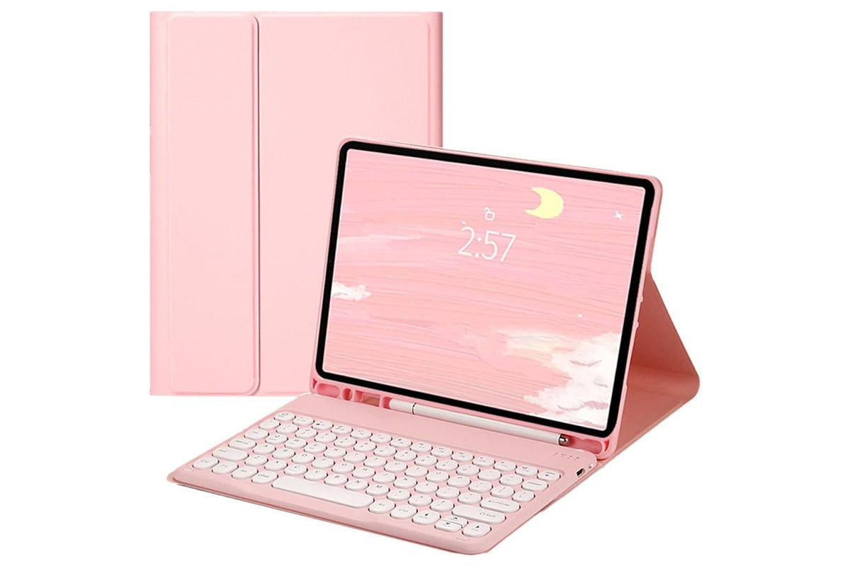 Bluetooth Touchpad for Samsung Galaxy Tab A9 / A9 Plus Detachable Keyboard -Pink