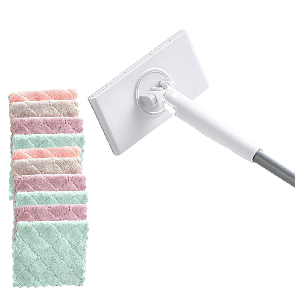 Mini Lazy Floor Cleaning Flat Mop Multi-Functional Self-Squeeze Face Towel Mop White