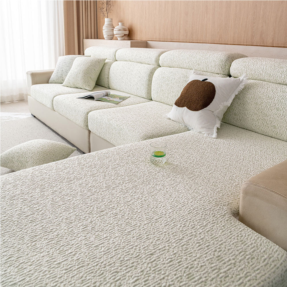 Cool-Touch Stretch Sofa Seat Cover Anti-Scratch Cushion Slipcover Green M