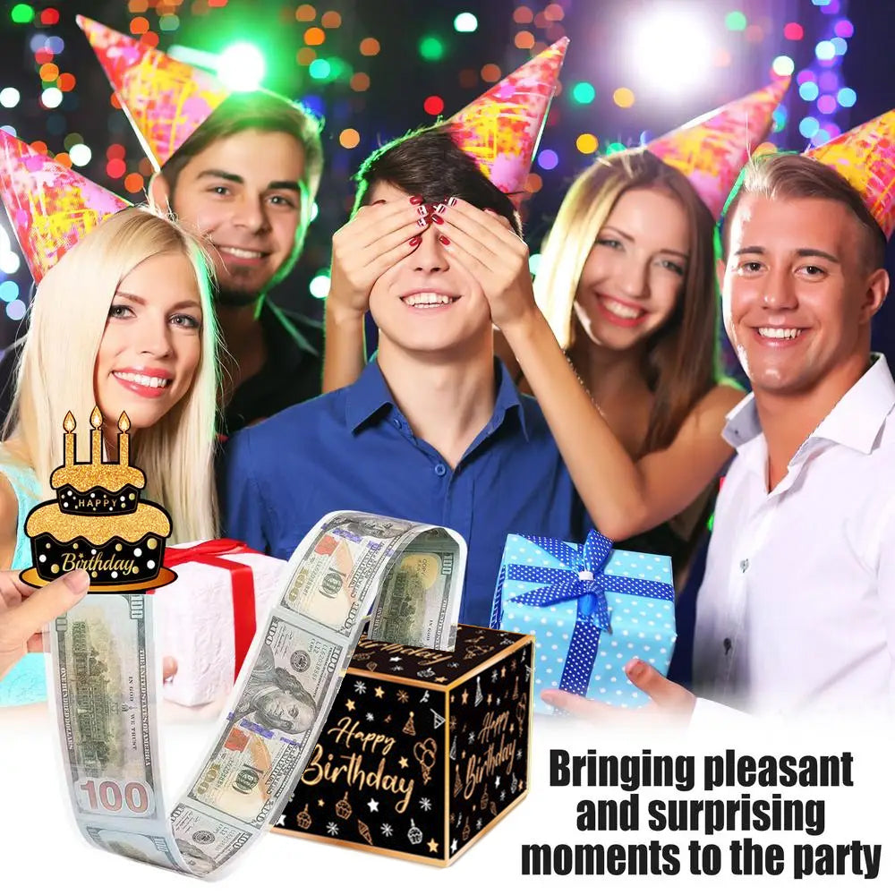 Happy Birthday Money Box with Pull Out Cash Holder DIY Surprise Box