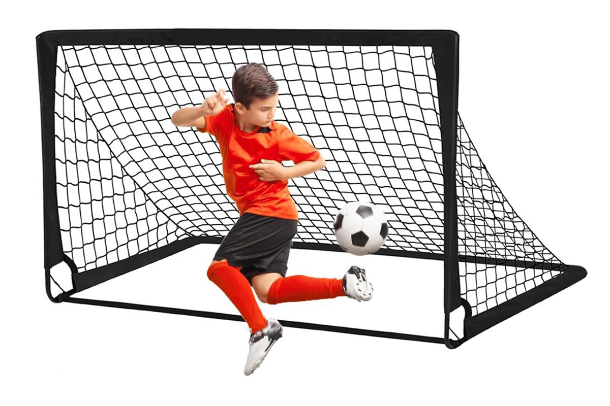 Soccer Goal Football Net Set Sports Training Practice Metal Frame Mesh
