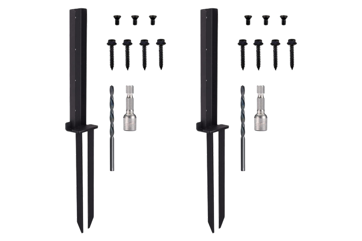 2Pcs H Design Fence Post Anchor Kit Fence Repair Stake